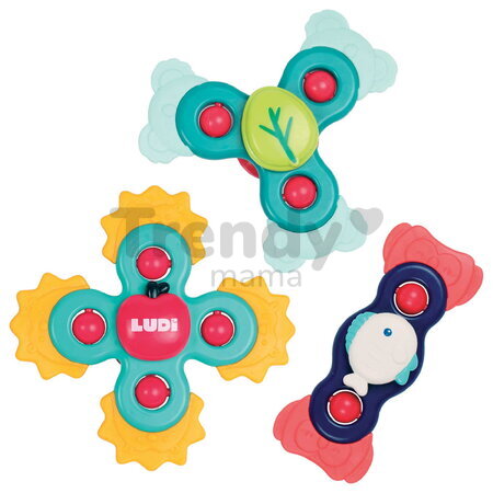 Sada fidget spinnerov pre bábätká Baby Spinners Ludi 3 kusy od 10 mes