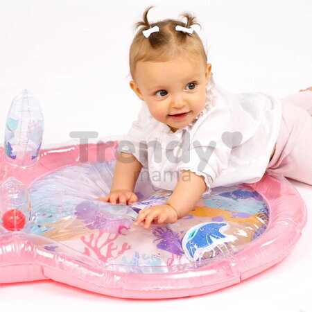 Hracia podložka s vodou Morské víly Mermaid Water Play Mat Ludi pre hru na brušku ružová od 10 mes