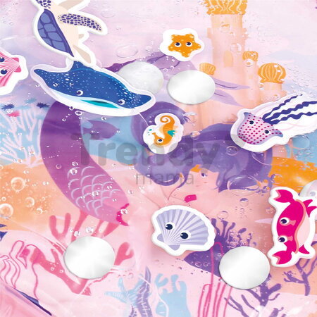 Hracia podložka s vodou Morské víly Mermaid Water Play Mat Ludi pre hru na brušku ružová od 10 mes
