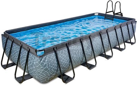Bazén s filtráciou Stone pool Exit Toys oceľová konštrukcia 540*250*100 cm šedý od 6 rokov