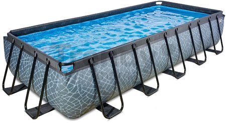 Bazén s filtráciou Stone pool Exit Toys oceľová konštrukcia 540*250*100 cm šedý od 6 rokov