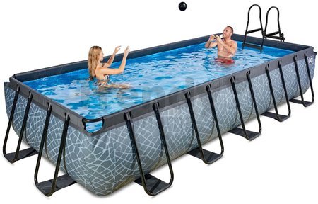 Bazén s filtráciou Stone pool Exit Toys oceľová konštrukcia 540*250*100 cm šedý od 6 rokov