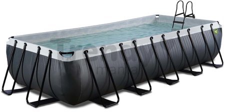 Bazén s filtráciou Black Leather pool Exit Toys oceľová konštrukcia 540*250*100 cm čierny od 6 rokov