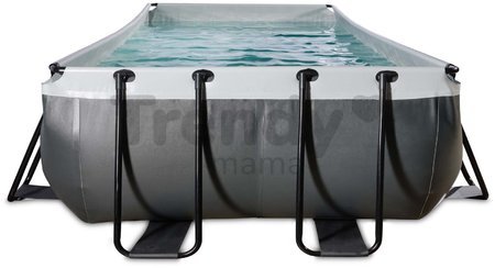 Bazén s filtráciou Black Leather pool Exit Toys oceľová konštrukcia 540*250*100 cm čierny od 6 rokov