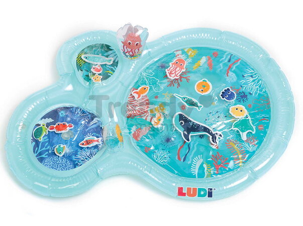 Hracia podložka s vodou More Marine Water Play Mat Ludi pre hru na brušku modrá od 10 mes