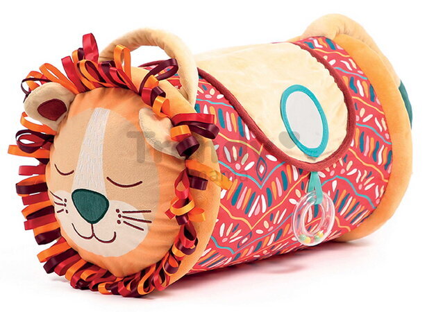 Nafukovací valec s aktivitami Lev Lion Activity Roller Ludi so zrkadielkom a hrkálkou od 6 mes