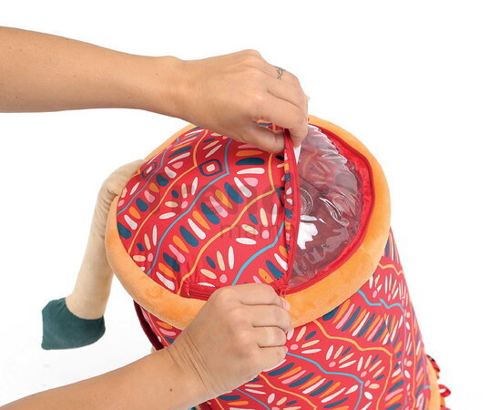 Nafukovací valec s aktivitami Lev Lion Activity Roller Ludi so zrkadielkom a hrkálkou od 6 mes