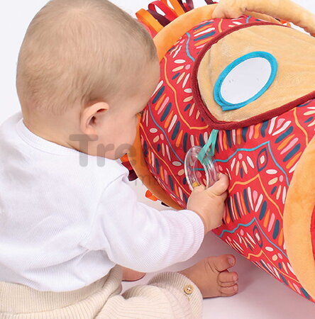 Nafukovací valec s aktivitami Lev Lion Activity Roller Ludi so zrkadielkom a hrkálkou od 6 mes