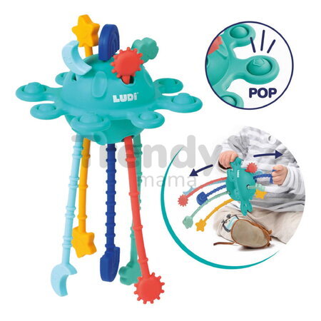 Hrkálka s hryzátkom Zippy Toy Ludi zo silikónu od 10 mes LU30131