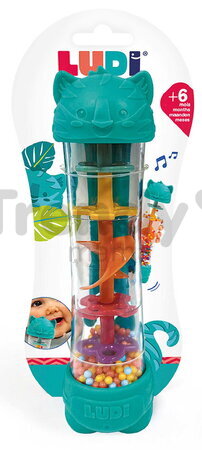 Hrkálka dažďová palička Rain Stick Ludi s korálkami od 6 mes LU30155