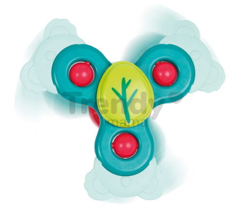 Fidget spinner pre bábätká Baby Spinner Ludi s prísavkou modrý od 10 mes