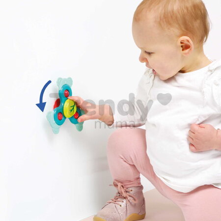Fidget spinner pre bábätká Baby Spinner Ludi s prísavkou modrý od 10 mes