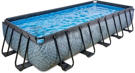 Bazén s pieskovou filtráciou Stone pool Exit Toys oceľová konštrukcia 540*250*100 cm šedý od 6 rokov