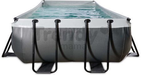 Bazén s pieskovou filtráciou Black Leather pool Exit Toys oceľová konštrukcia 540*250*100 cm čierny od 6 rokov