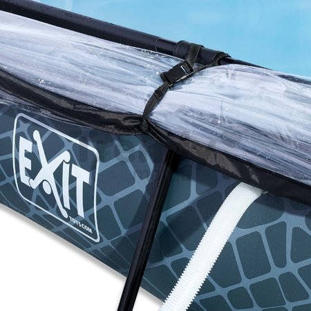 Bazén s krytom a filtráciou Stone pool Exit Toys oceľová konštrukcia 220*150*65 cm šedý od 6 rokov