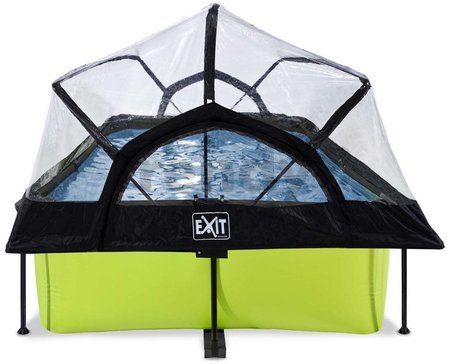 Bazén s krytom a filtráciou Lime pool Exit Toys oceľová konštrukcia 220*150*65 cm zelený od 6 rokov
