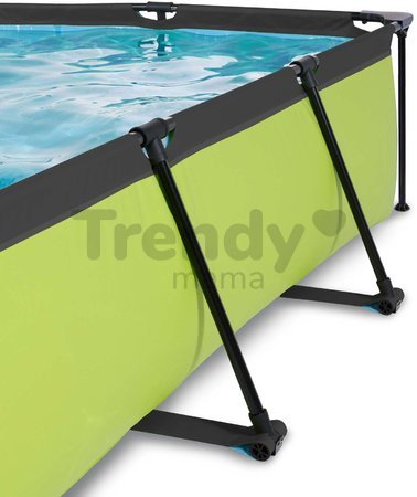 Bazén s krytom a filtráciou Lime pool Exit Toys oceľová konštrukcia 220*150*65 cm zelený od 6 rokov