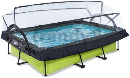 Bazén s krytom a filtráciou Lime pool Exit Toys oceľová konštrukcia 300*200*65 cm zelený od 6 rokov