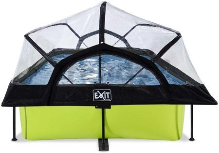 Bazén s krytom a filtráciou Lime pool Exit Toys oceľová konštrukcia 300*200*65 cm zelený od 6 rokov