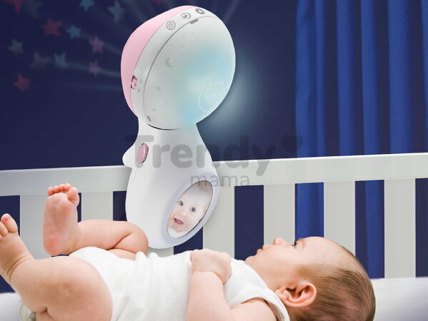 Hudobný kolotoč nad postieľku 3in1 Projector Musical Mobile Dusty Pink Infantino s projektorom a nočným svetlom ružový od 0 mes