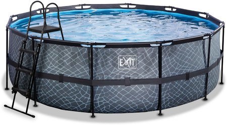 Bazén s filtráciou Stone pool Exit Toys kruhový oceľová konštrukcia 427*122 cm šedý od 6 rokov