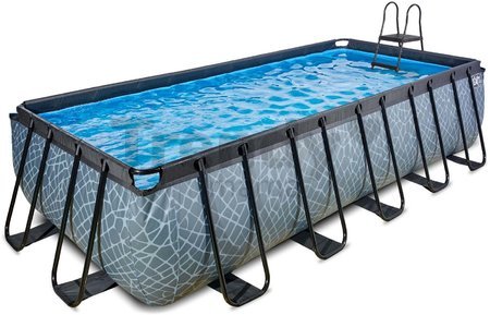 Bazén s filtráciou Stone pool Exit Toys oceľová konštrukcia 540*250*122 cm šedý od 6 rokov