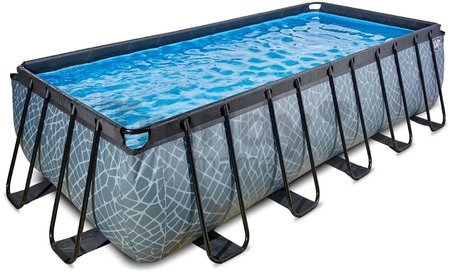 Bazén s filtráciou Stone pool Exit Toys oceľová konštrukcia 540*250*122 cm šedý od 6 rokov