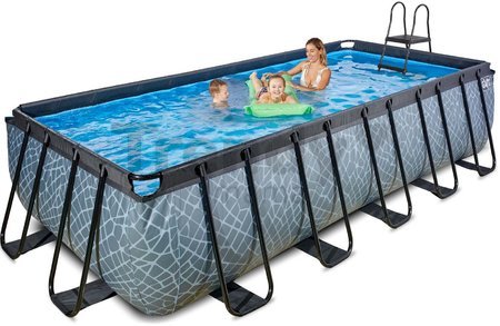 Bazén s filtráciou Stone pool Exit Toys oceľová konštrukcia 540*250*122 cm šedý od 6 rokov