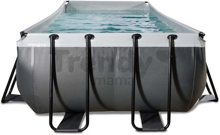 Bazén s filtráciou Black Leather pool Exit Toys oceľová konštrukcia 540*250*122 cm čierny od 6 rokov