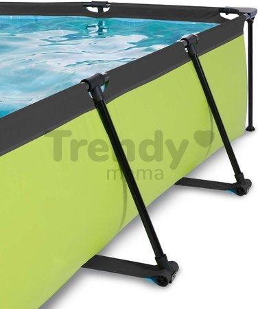 Bazén so strieškou a filtráciou Lime pool Exit Toys oceľová konštrukcia 300*200*65 cm zelený od 6 rokov