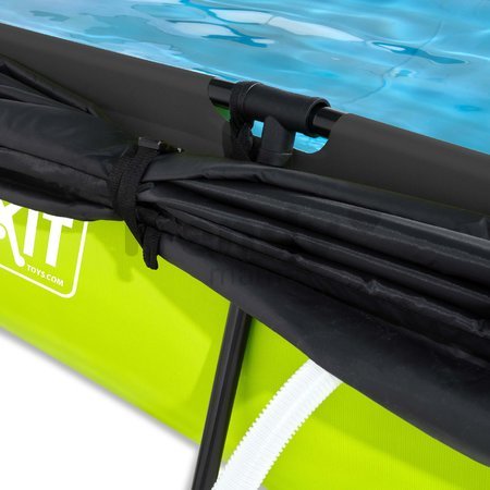 Bazén so strieškou a filtráciou Lime pool Exit Toys oceľová konštrukcia 300*200*65 cm zelený od 6 rokov
