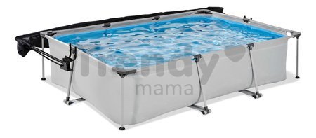 Bazén so strieškou a filtráciou Soft Grey pool Exit Toys oceľová konštrukcia 300*200*65 cm šedý od 6 rokov ET30233250