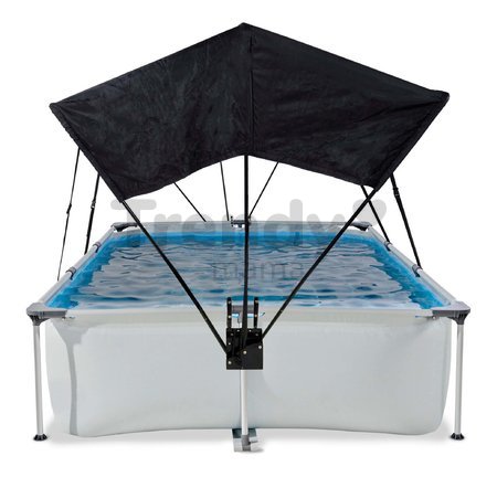 Bazén so strieškou a filtráciou Soft Grey pool Exit Toys oceľová konštrukcia 300*200*65 cm šedý od 6 rokov ET30233250