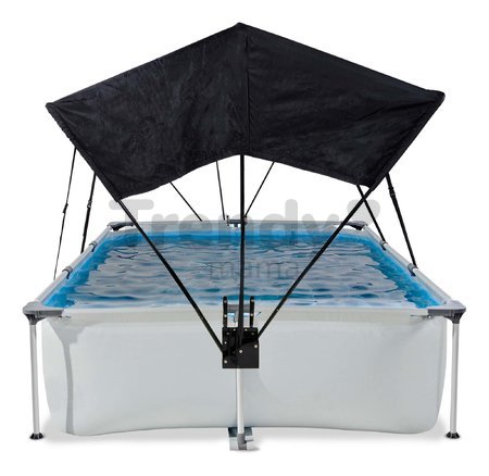 Bazén so strieškou a filtráciou Soft Grey pool Exit Toys oceľová konštrukcia 300*200*65 cm šedý od 6 rokov