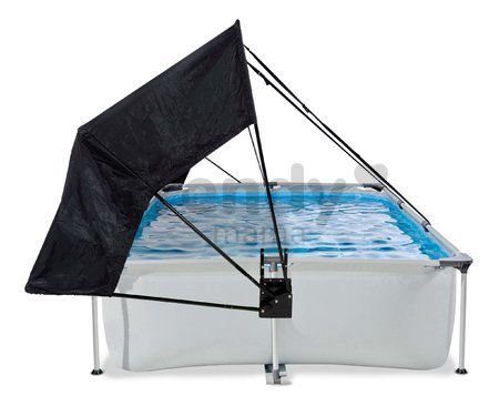 Bazén so strieškou a filtráciou Soft Grey pool Exit Toys oceľová konštrukcia 300*200*65 cm šedý od 6 rokov ET30233250