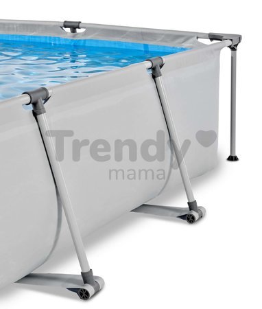 Bazén so strieškou a filtráciou Soft Grey pool Exit Toys oceľová konštrukcia 300*200*65 cm šedý od 6 rokov ET30233250