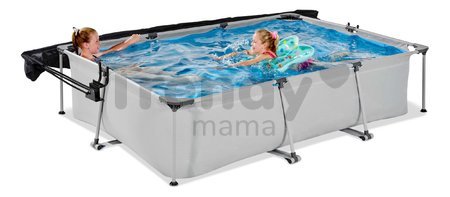 Bazén so strieškou a filtráciou Soft Grey pool Exit Toys oceľová konštrukcia 300*200*65 cm šedý od 6 rokov ET30233250