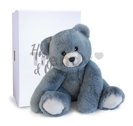 Plyšový medvedík Ours Oscar Blue Jean Histoire d’ Ours v darčekovom balení modrý 25 cm od 0 mes