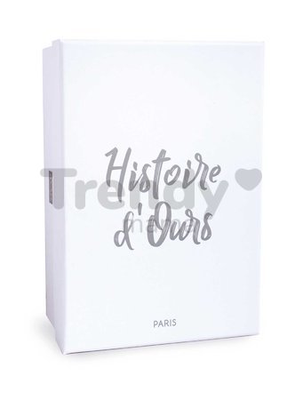 Plyšový medvedík Ours Oscar Blue Jean Histoire d’ Ours v darčekovom balení modrý 25 cm od 0 mes