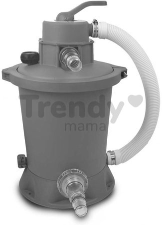 Bazén s pieskovou filtráciou Wood pool Exit Toys kruhový oceľová konštrukcia 360*122 cm hnedý od 6 rokov