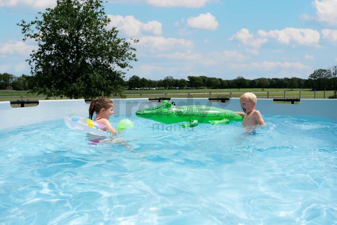 Bazén s filtráciou Black Leather pool Exit Toys kruhový oceľová konštrukcia 450*122 cm čierny od 6 rokov