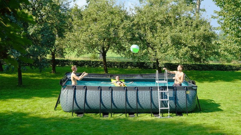 Bazén s pieskovou filtráciou Stone pool Exit Toys oceľová konštrukcia 540*250*122 cm šedý od 6 rokov