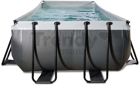 Bazén s pieskovou filtráciou Black Leather pool Exit Toys oceľová konštrukcia 540*250*122 cm čierny od 6 rokov