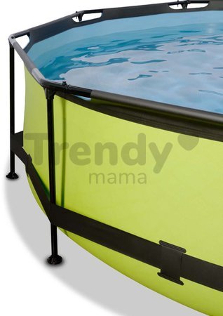 Bazén s krytom a filtráciou Lime pool Exit Toys kruhový oceľová konštrukcia 360*76 cm zelený od 6 rokov