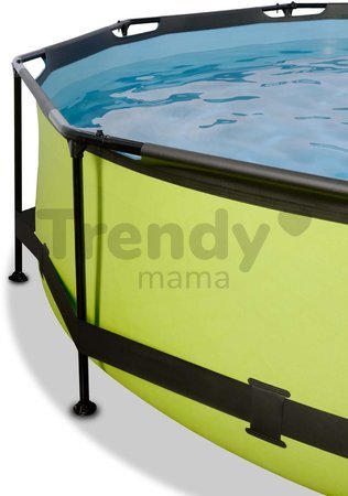 Bazén so strieškou a filtráciou Lime pool Exit Toys kruhový oceľová konštrukcia 300*76 cm zelený od 6 rokov