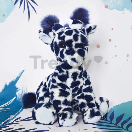 Plyšová žirafa Lisi the Blue Giraffe Histoire d’ Ours v darčekovom balení modrá 30 cm od 0 mes