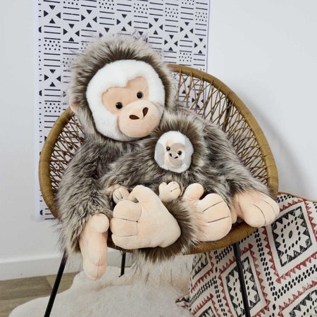 Plyšová opička Monkey Histoire d’ Ours v darčekovom balení hnedá 30 cm od 0 mes