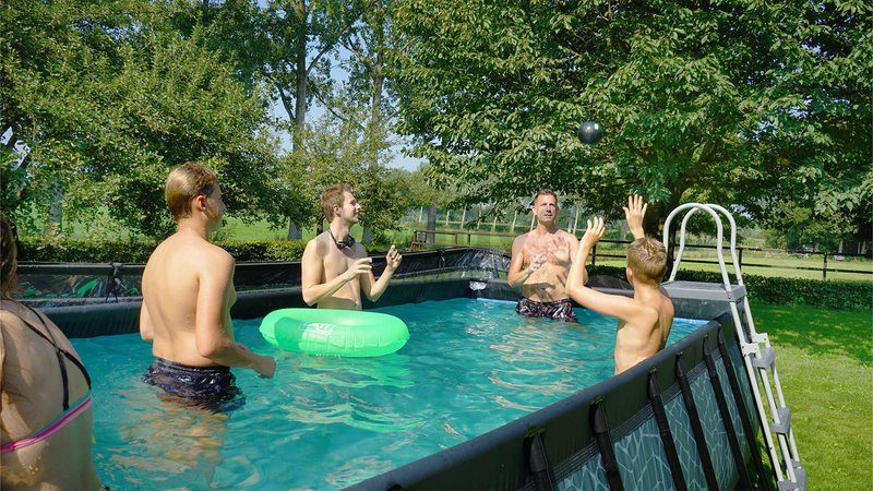 Bazén s krytom a pieskovou filtráciou Stone pool Exit Toys oceľová konštrukcia 540*250*122 cm šedý od 6 rokov