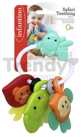 Hrkálka s hryzátkom Safari Teething Pals Infantino od 0 mes