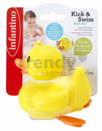 Naťahovacia kačička do vane Kick & Swim Bath Pal Infantino od 4 mes INF305079